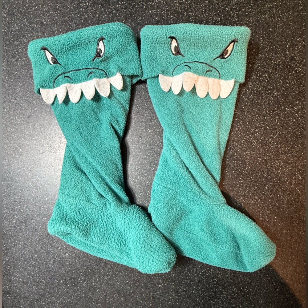 Teal Monster Boot Liners Kids Size Small